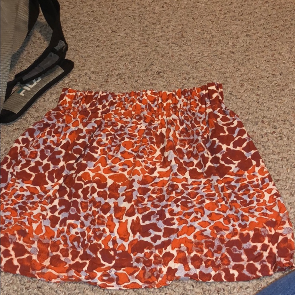 Red and Orange mini skirt